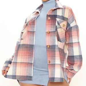 Soft and cozy plaid flannel shacket size Small NEW